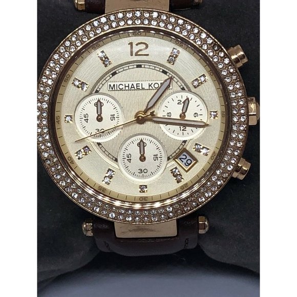 Michael Kors MK5354 Women Brown Leather Analog Cha main image 9